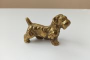 Solid brass dog figurine  H 5cm