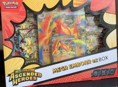 Pokemon Ascended Heros MEGA Emboar ex Box