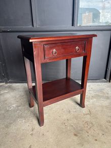 Large solid wood side table