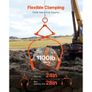 24in Stone Lifting Tongs, 2-Claw Rock Tongs, Heavy Duty Steel Log Tongs, 1100LBS Lifting Capacity, Swivel Log Grapple, Serrated Claw Design Image 3