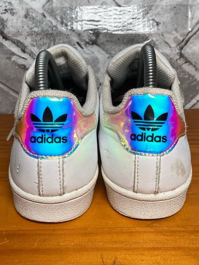 Adidas Superstar Ladies White Leather Trainers UK5 EUR38
