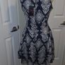 Mandi Navy White Baroque Skater Dress Size 12 New With Tags NWT Image 3