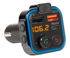 New LCD FM Car Transmitter Bluetooth 5.0 USB Q3.0 PD3.0 Charger Microphone #1098