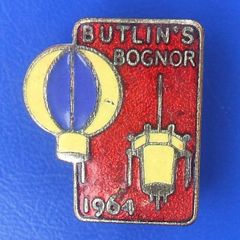 BUTLINS BOGNOR REGIS 1964 (holiday camp, West Sussex) - resident camper's enamel badge