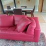 Natuzzi red leather corner sofa or can be separate as shown Image 4