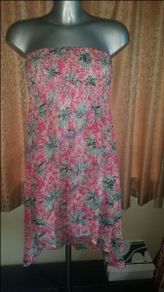 Brand new DeFacto strapless  asymmetric floral dress size S UK10 EU38 Postage included
