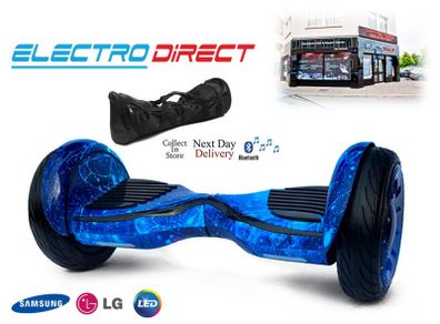 10.5 inch Hoverboard Monster All Terrain Bluetooth + Bag - Blue Galaxy for Sale