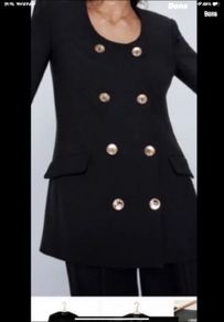 blazer Bnwt Zara black blazer medium with gold buttons