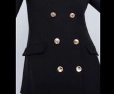 blazer Bnwt Zara black blazer medium with gold buttons