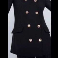 blazer Bnwt Zara black blazer medium with gold buttons
