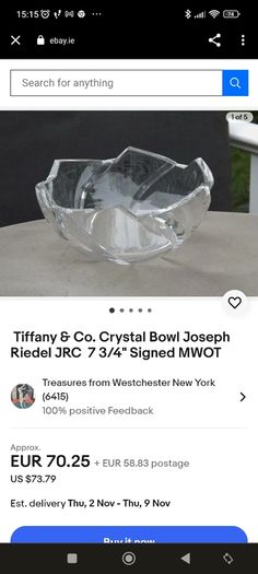 Tiffany & Co Crystal Leaf Bow