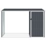 Garden Firewood Shed Anthracite 245x98x159 cm Galvanised Steel Image 2