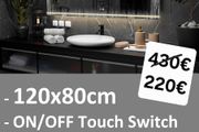 LED Bathroom Mirror Antifog Demister 120x80cm Touch Switch