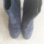 New Navy Suede Ankle Boots Image 2