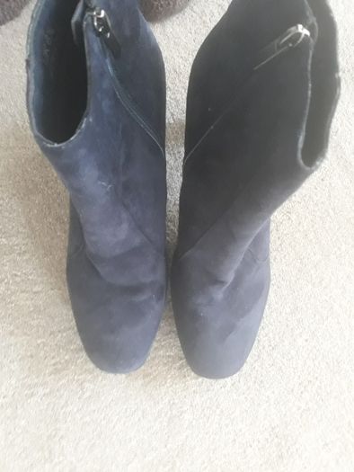 New Navy Suede Ankle Boots