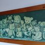 Vintage J.R. Sanders Large Famed Teddy Bear Print Image 2