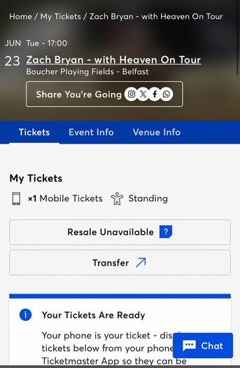 Zach Bryan Belfast ticket