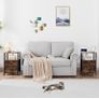 Bedside Table Set of 2, Side Table with Charging Station and Led Lights Image 9