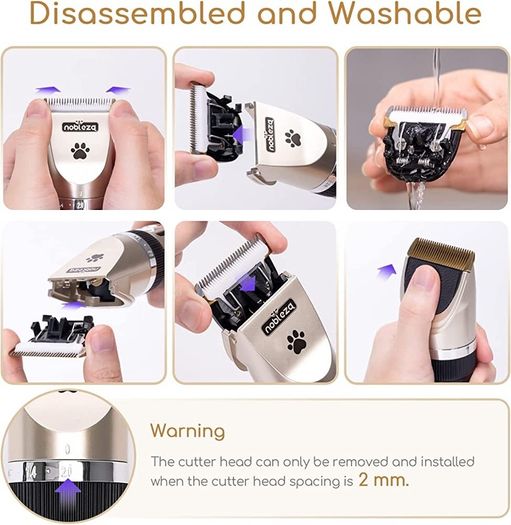 Dog Clippers Cordless, Professional Pet Grooming Kit, Dog Trimmer, Low Noise Dog Hair Clipper with 4 Combs, Rechargeable Electric Cat Shaver Shears Tools for All Pets (FREE POSTAGE)