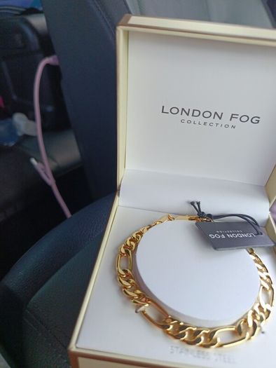 London Fog Gold link 8 inch Unisex Bracelet