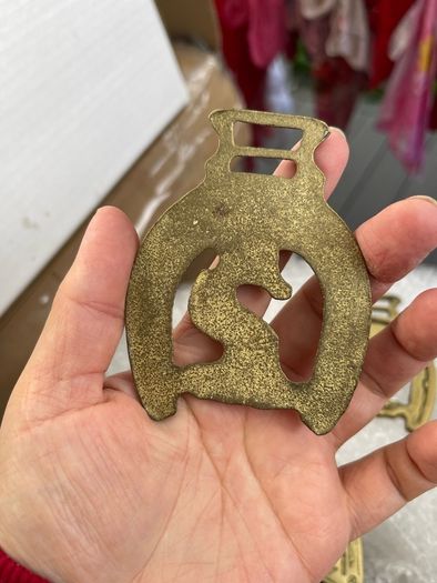 10 antique vintage horse brass