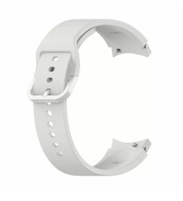 White 20mm Silicone Band Strap For Samsung Galaxy Watch 4 40/44mm Classic 42/46m