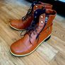 Brown Lace-Up Boots with Double Zip Image 2