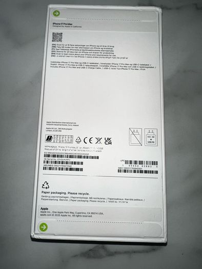 iPhone 17 Pro Max (256GB, Silver, Locked)