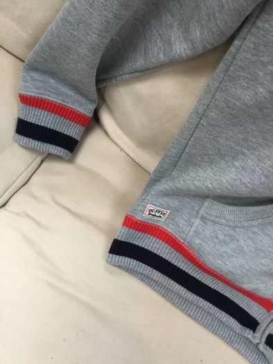 Duffer st George gray college zip up jacket medium gray