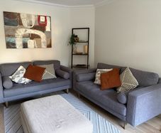 COOPER Grey Fabric 2 Seater Sofa x 2