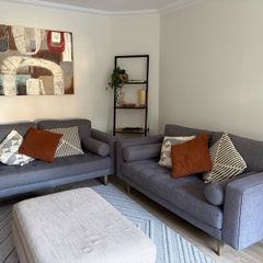 COOPER Grey Fabric 2 Seater Sofa x 2