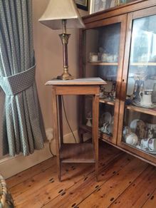 Vintage Mid-Century Two-Tier Plant Stand / Lamp Table