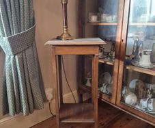 Vintage Mid-Century Two-Tier Plant Stand / Lamp Table