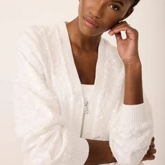 New Mint Velvet Sequin Bomber