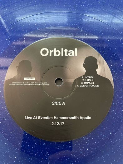 Orbital - Live At Eventim Hammersmith Apollo 2.12.17 - 3 x 12" Glitter Vinyl Panel Fold Out Sleeve - 2018 Live Here Now