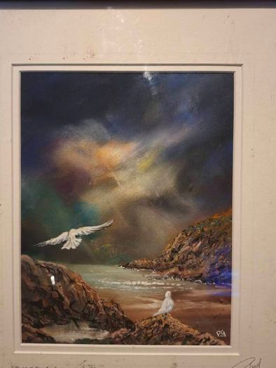 Rare early Philip Gray Pastel Painting with C.O.A.