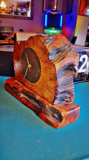 Old Irish bog oak mantle clock