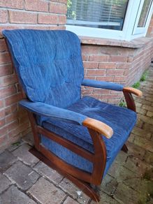 Rocking chair vintage blue fully functional