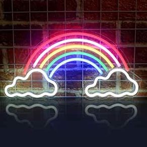 Rainbow LED Neon Light Sign USB Powered 40 x 20cm with Switch Acrylic Neon Wall Light Signs for Bedroom,Living Room,Teen Boys & Grils Game Room Decor (FREE POSTAGE)