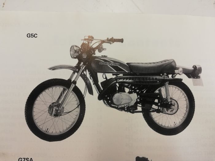 Kawasaki G Series 100 cc G5 G7S G7T shop manual