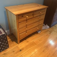Pine 5 drawer dressing table