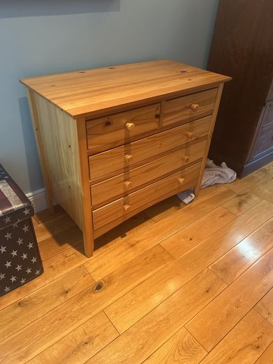 Pine 5 drawer dressing table