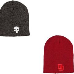 Marvel Collectible Loot Crate Exclusive Daredevil & Punisher Reversible Beanie Hat.