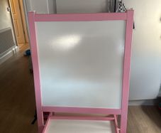 ikea easel board with paper and accessories