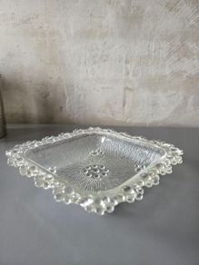 Vintage  Glass Dish Italy