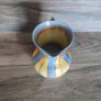 Vintage Large Water Jug Shelley 1930s Yellow Striped Blue Image 5