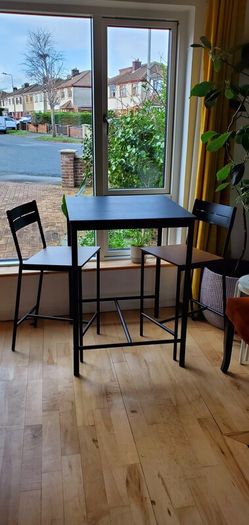 High table and bar chairs