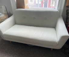 white IKEA sofa