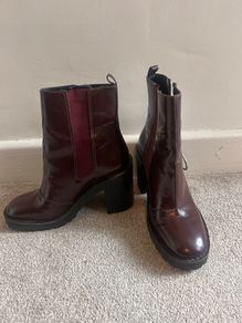 All saints burgundy boots