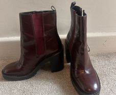 All saints burgundy boots